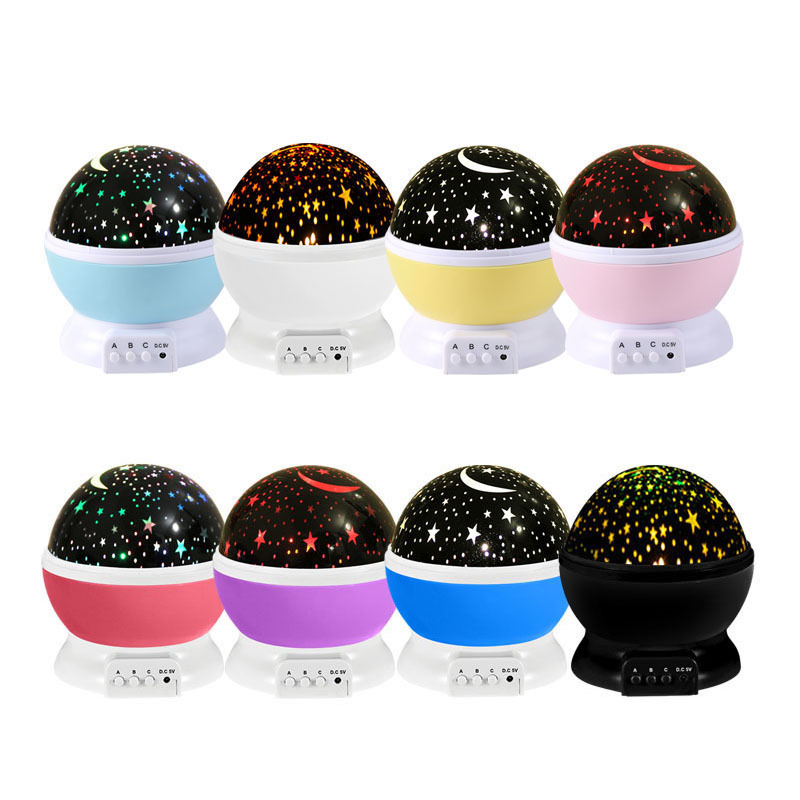 Romantic Rotating Star Projector Night Light For Kids LED Dreamy Starry Sky Atmosphere Lamp With Dinosaur Unicorn Astronaut Patterns For Bedroom Christmas Birthday Gift