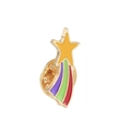 Creative shooting star enamel brooch in gold metal finish for clothing decoration - Shooting Star