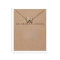 Gouden engelenvleugel ketting op kraftkaart met 20,7 inch ketting en 8g gewichtsdetails - Gouden Engel Vleugel Hanger Ketting (NC18Y0301)