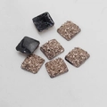 12mm square resin sparkling star flatback crystals for DIY jewelry making accessories - Rose Gold Glitter Style (23)
