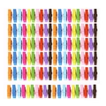 Set of colorful mini wooden clips for photo decoration on a plain white background - Assorted Colors 100Pcs