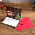 Biglietto di Natale 3D con figure di cartoni animati e busta rossa su legno - Bambino & Regalo