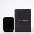 Elegante scatola regalo per gioielli in velluto nero con sacchetto Love For You - Nero