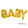 Golden foil BABY letter balloon for baby shower party decoration, 80x30cm size - Joint BABY / Gold