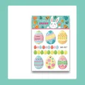 Cartoon Easter bunny and colorful eggs waterproof temporary tattoo stickers for children - Easter WK-057