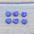 Blaue herzförmige Kunstopal-Harzperlen mit Glitzer für DIY-Schmuckherstellung und Zubehör - 12mm (Mit 1,5mm Loch) / Blau