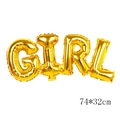 Golden GIRL script foil balloon for girls birthday party decoration, size 74x32cm - Joint GIRL / Gold