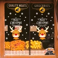 Christmas window decals with reindeer patterns and Merry Christmas text for store glass - 45*30cm / 501-Christmas Reindeer