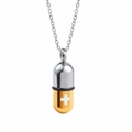 Bicolor Goldanhänger mit Kette