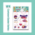 Cartoon Easter waterproof tattoo stickers with colorful bunnies and eggs pattern WK-053 - Easter WK-053