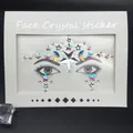 Holographic star and moon face crystal stickers for masquerade and festival makeup - Model 1048