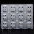 24 pairs of silver ball and white zircon stud earrings set for ear piercing tools - 12 Pairs/Set / 4mm Silver Steel White Zirconia