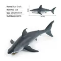 Realistic blue shark marine animal model in blue and white finish, 18x10.5x6cm size - Blue Shark (118)
