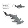 Solid grey hammerhead shark marine animal toy model made of PVC, 17x8x6cm size - Hammerhead Shark (446)