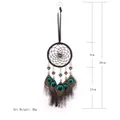 Peacock feather dream catcher pendant in black with 8cm ring for car or home decor - Peacock Feather Style (B0052 Black 8cm)