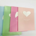 Elegant heart-shaped greeting cards in various candy colors with English blessing - Greeting Card