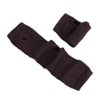 Dark brown knitted long fingerless gloves with thumb hole for cosplay and daily use - Coffee
