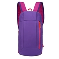 Lightweight purple backpack with pink straps and orange zipper pulls on white background - Purple Mixed