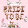 Rose gold Bride to Be foil balloon set for wedding party decoration and bridal showers - Bride To Be (Standard) / Rose Gold