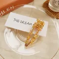 Pinza para el pelo de acrílico en forma de gota con pan de oro y clip metálico - Pan de Oro - Gota de agua