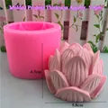 Stampo in silicone a forma di loto 3D per sapone artigianale e candele con campione rosa - Loto / 7*7*4.9CM