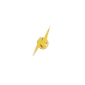 Detail of yellow enamel lightning bolt brooch with gold-plated edges and butterfly clutch - Yellow Lightning (C1101-6)