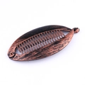 Large bronze vintage style hair claw clip with a matte finish for ponytail styling - Large Fish Clip / Painted Red Copper