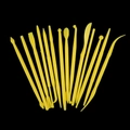 14-piece yellow clay sculpting tool set with multi-functional tips for pottery and carving - 14 Pcs Set / 28 Heads / Yellow