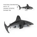 Realistic Great White Shark toy model made of eco-friendly plastic, size 19x10x7cm - White Shark (167)