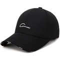 Gorra de béisbol negra con bordado Grace y estampado Fashion en la visera - Ajustable / Negro
