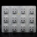 Set of 12 pairs of silver stainless steel ball stud earrings for ear piercing kits - 12 Pairs/Set / 4mm Silver Steel Cylinder