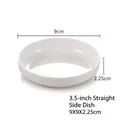 White melamine 3.5 inch sauce dish with straight edge and durable round design - 3.5 Inch Straight Edge Dish