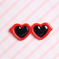 Mini resin heart-shaped sunglasses in red for plush doll DIY crafts and accessories - Red