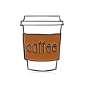 Pin de esmalte de estilo japonés con taza de café blanca y funda de color marrón - Taza de Café Marrón