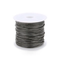 Detailed view of gunmetal plated copper snake chain on a large spool for DIY jewelry - Gun Black