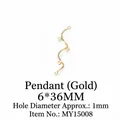 Pendentif connecteur doré en forme de S pour boucles d'oreilles DIY 6x36mm trou 1mm - Forme de Vague Dorée (6*36MM)