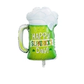 Green beer mug foil balloon with St. Patrick's Day clover design for festive party decor - Wine Glass / 50x71cm