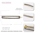 Pince à cheveux grise en acétate avec strass et ressort en métal doré 8cm - Gris