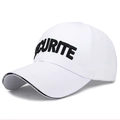 Cappellino da baseball bianco con ricamo SECURITE nero e dettaglio VESPORTS - Ricamo Bianco-SECURITE
