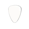 Minimalist guitar pick keychain in white thick stainless steel with a sleek finish - Guitar Pick Shape
