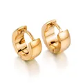 Polished minimalist wide-band hoop earrings in golden finish made of stainless steel - Type A 4*7mm / Gold