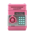 Pink electronic ATM savings bank for kids with keypad and automatic paper money scroll - Pink