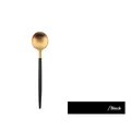 Modern black gold stainless steel coffee spoon with matte handle and polished gold finish - Tea Spoon / Black Gold
