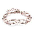 Pulsera de cadena con símbolo infinito en oro rosa y cierre ajustable unisex - Oro rosa
