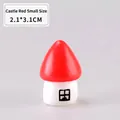 Miniature red mushroom castle ornament for micro landscapes, small size 2.1x3.1cm - 2.1*3.1cm
