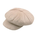 Klassische beige Schirmmütze aus Wildlederimitat im Vintage-Künstlermützen-Stil - Beige