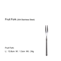 Vintage style 304 stainless steel fruit fork in matte dark grey finish with 13.8cm length - Fruit Fork