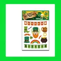 St. Patrick's Day temporary tattoos with Irish leprechauns and clovers in green and orange - Leprechaun Gold Style (WK-063)