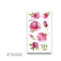 Tatuaggio temporaneo impermeabile con rose rosa stile acquerello, misura 6x10,5cm mod. Q-001 - Stile Cinque Rose Rosa (Q-001)