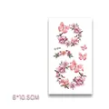 Waterproof temporary tattoo featuring watercolor pink rose wreaths and butterfly designs - 6*10.5cm / Romantic Rose Wreath (Q-016)